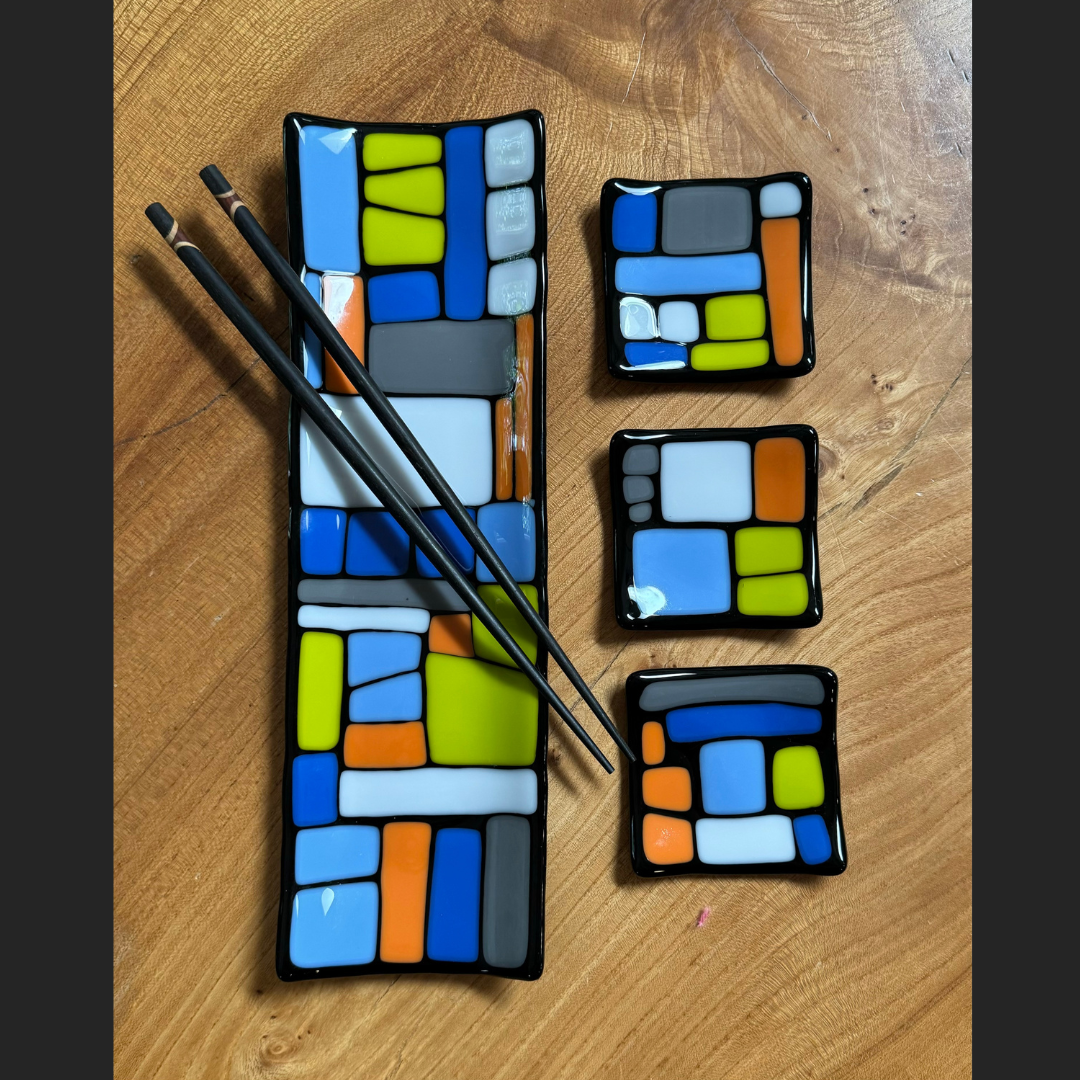 Introduction to Fused Glass Mosaics: Sushi Anyone?