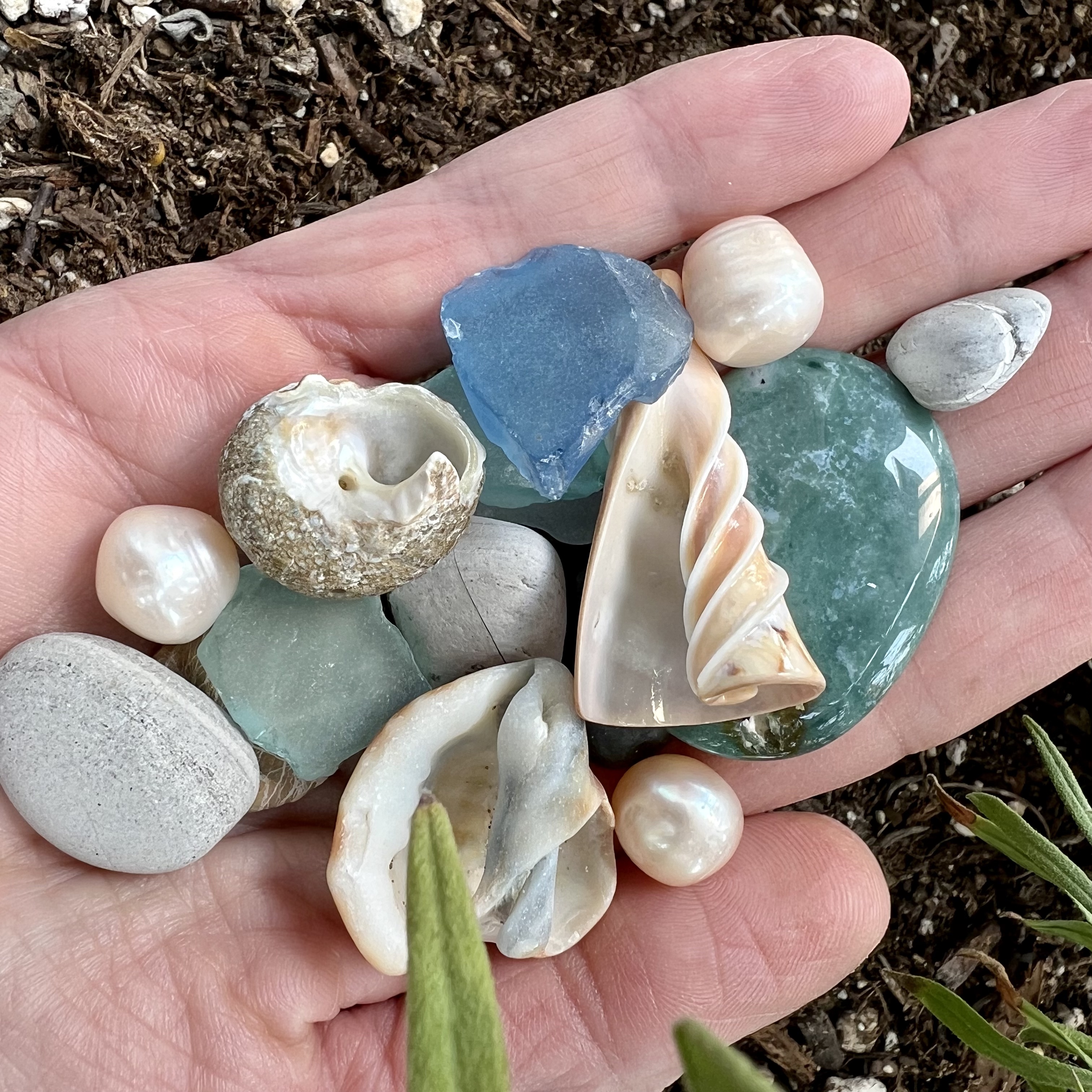 Drilling Rocks, Sea Glass, Shells, and Pearls