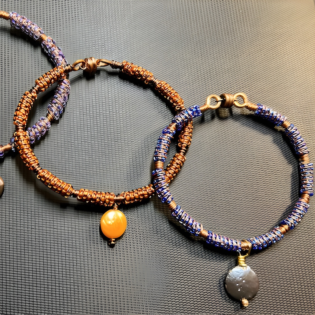 Exploring Wire Wrapping: Moon Bracelets