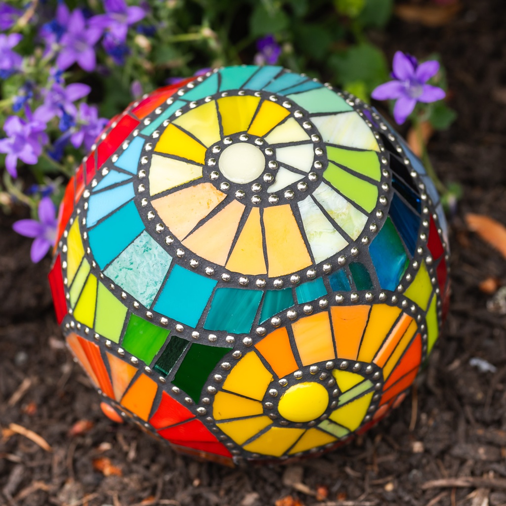 Gazing Ball in Glass Mosaic