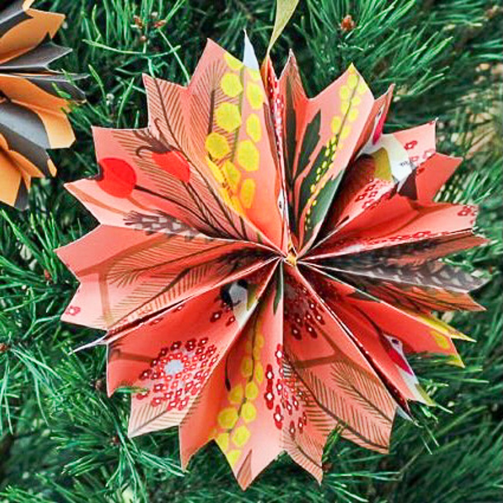 Gelli Plate Paper Ornaments