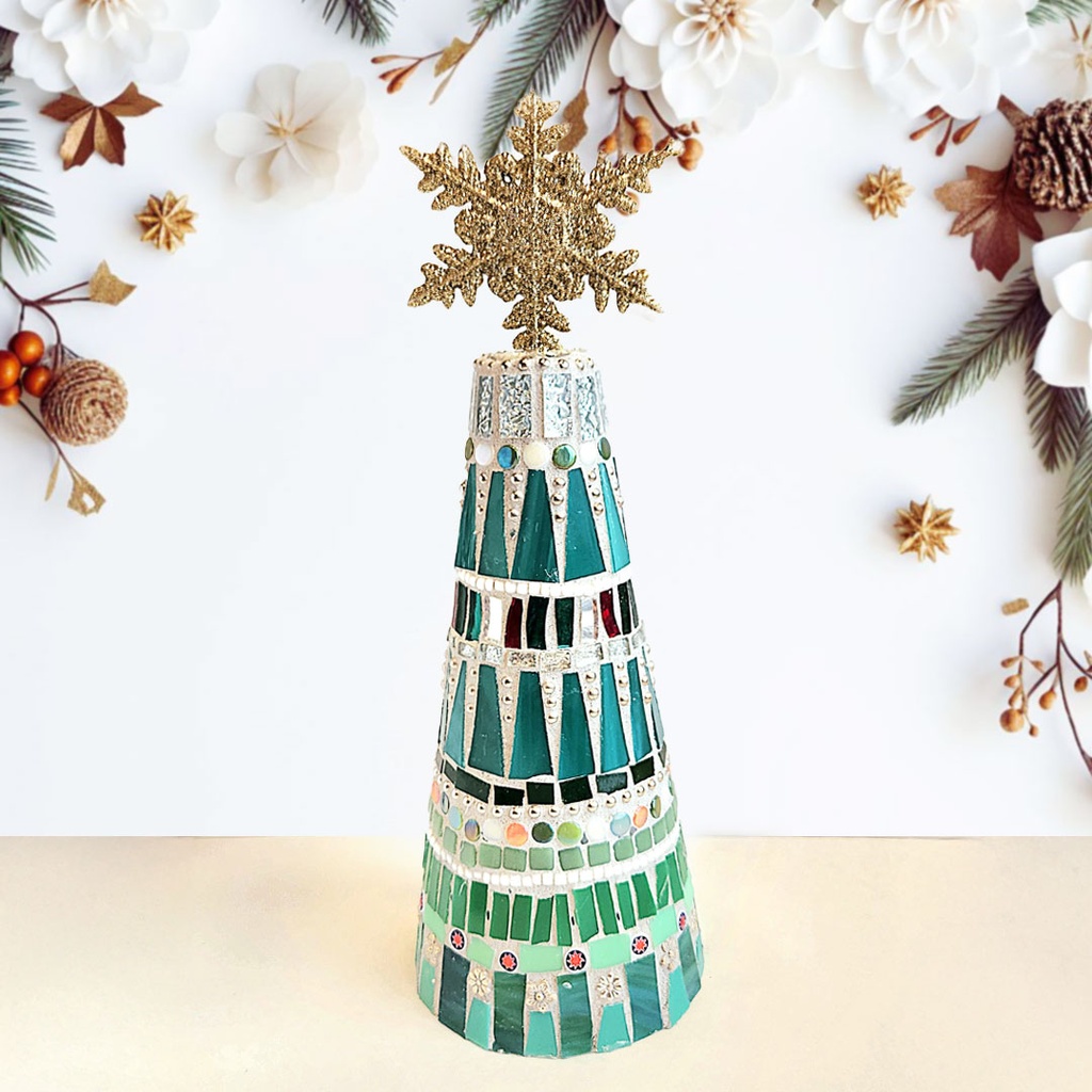Glass Mosaic Holiday Tree or Gnome
