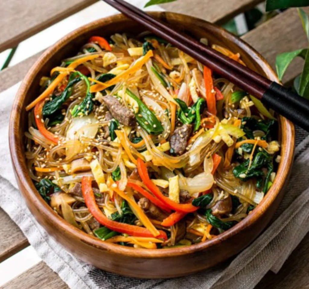 Korean Comfort Food: Japchae and Jumeokbap