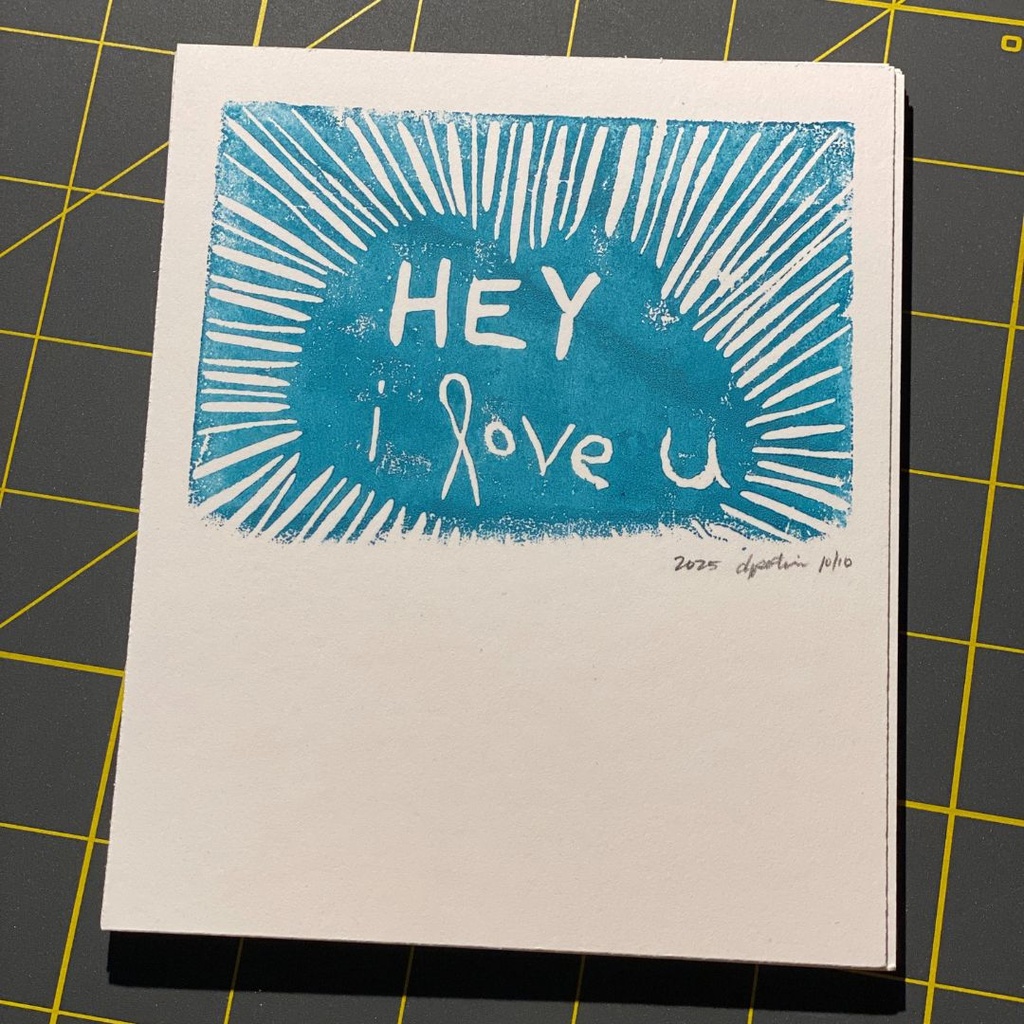 Love Letter Block Printing