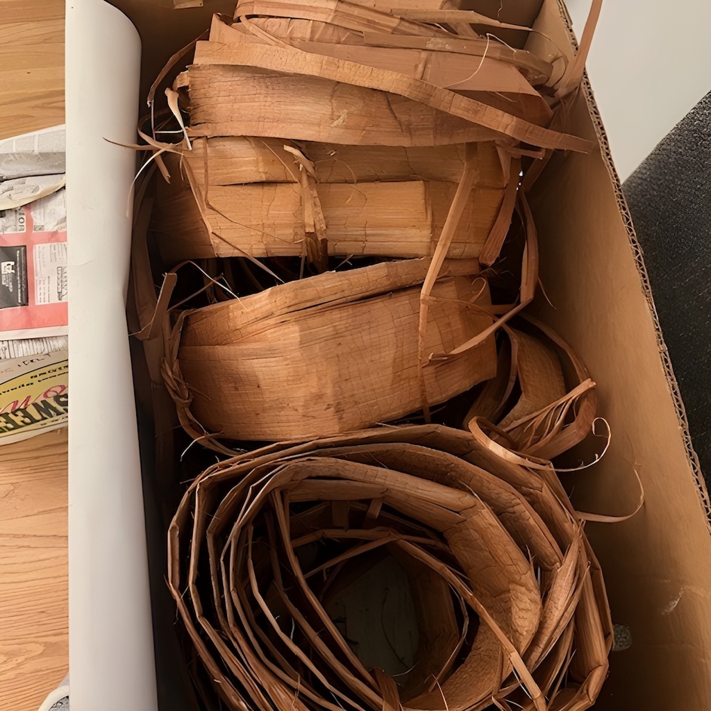 Preparing Cedar Bark for Basket Weaving