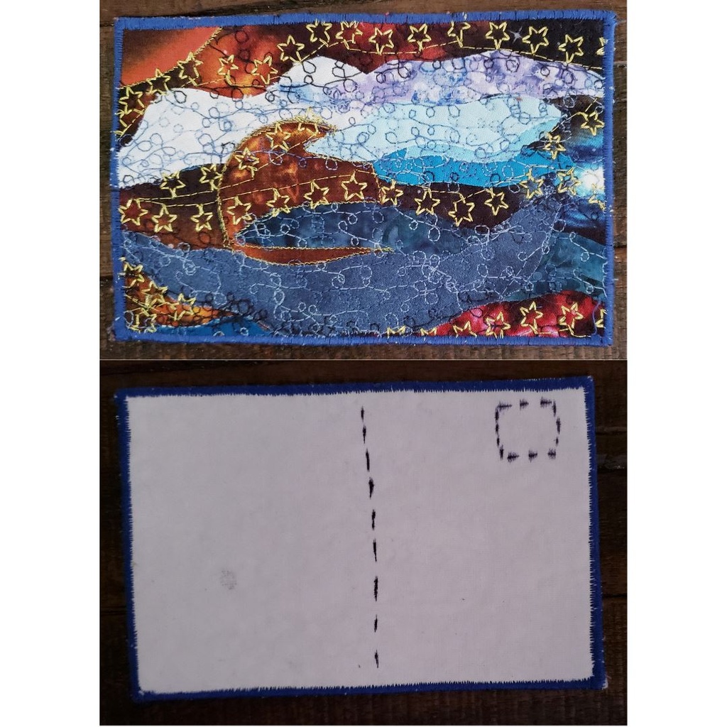 Surface Design: Make a Fabric Collage Postcard