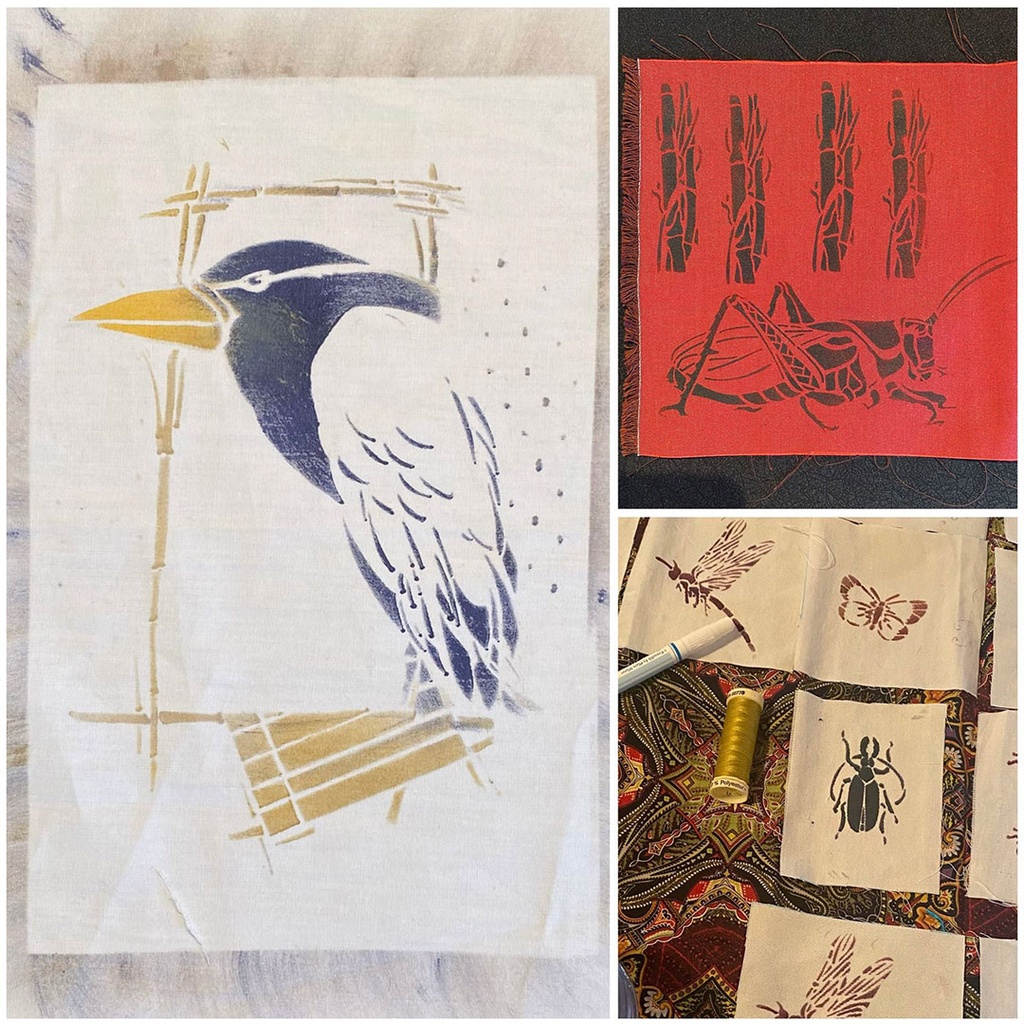 Surface Design: Playing With Stencils and Paint