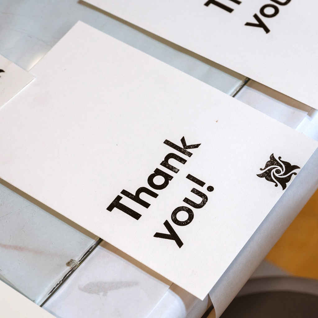 Volunteer Appreciation: Introduction to Letterpress - Thank You Cards
