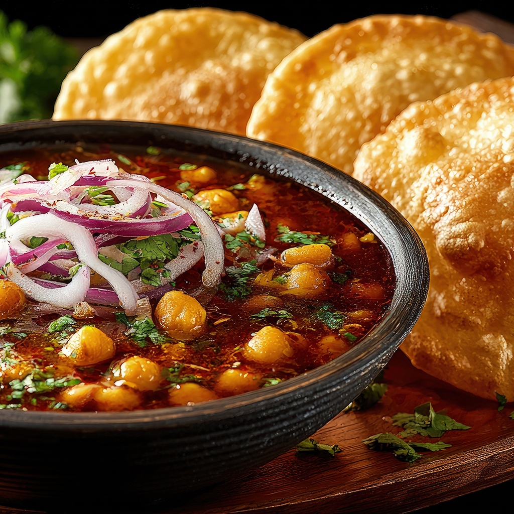 North Indian Chole and Bhature