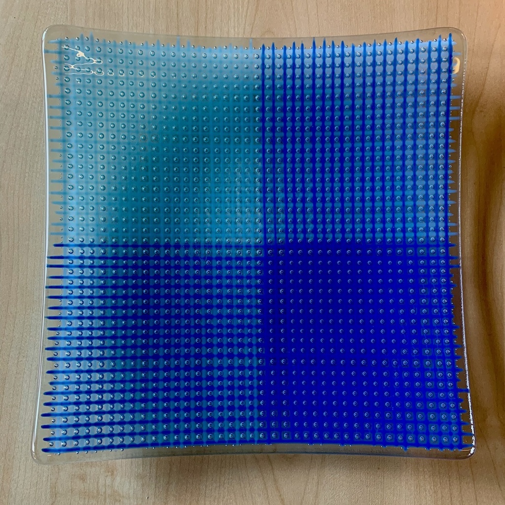 Fused Glass Bubble Plate
